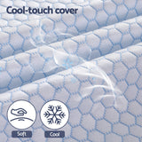 Darrahopens Furniture > Mattresses > Mattress Toppers Giselle Bedding Latex Topper 100% Natural Latex Toppers 7-zone w/ Ice Silk Cool-touch Fabric Cooling Cover Double 5cm