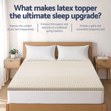 Darrahopens Furniture > Mattresses > Mattress Toppers Giselle Bedding Latex Topper 100% Natural Latex Toppers 7-zone w/ Ice Silk Cool-touch Fabric Cooling Cover Queen 5cm