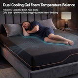 Darrahopens Furniture > Mattresses > Mattress Toppers Giselle Double Cooling Memory Foam Mattress Medium Firm with Gel Comfort 30cm