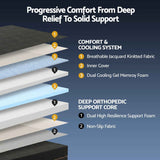 Darrahopens Furniture > Mattresses > Mattress Toppers Giselle King Single Cooling Memory Foam Mattress Medium Firm with Gel Comfort 30cm