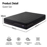 Darrahopens Furniture > Mattresses > Mattress Toppers Giselle Queen Cooling Memory Foam Mattress Medium Firm with Gel Comfort 30cm