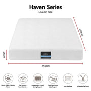 Darrahopens Furniture > Mattresses > Queen Mattress Giselle 25cm Queen Hybrid Mattress Soft Knitted Fabric Edge Support Gel Foam In Australia - Darrahopens