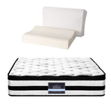 Darrahopens Furniture > Mattresses > Queen Mattress Giselle Queen 34cm 5-Zone Euro Top Pocket Spring Mattress with 2 Natural Latex Contour Pillows In Australia - Darrahopens