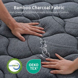 Darrahopens Furniture > Mattresses > Queen Mattress Levitex 25 cm Hybrid Pocket Spring Mattress Firm with 4cm Egg Crate Foam for Deep Sleep Bamboo Charcoal Fabric Queen