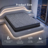 Darrahopens Furniture > Mattresses > Queen Mattress Levitex 25 cm Hybrid Pocket Spring Mattress Firm with 4cm Egg Crate Foam for Deep Sleep Bamboo Charcoal Fabric Queen