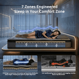 Darrahopens Furniture > Mattresses > Queen Mattress Levitex 33 cm Mattress 8.0 Extra Firm 7-Zone Pocket Spring Mattress with Dual-Row Edge Support & Breathable Knit Cover Queen