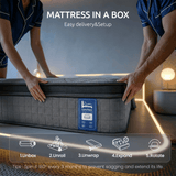 Darrahopens Furniture > Mattresses > Queen Mattress Levitex 33 cm Mattress 8.0 Extra Firm 7-Zone Pocket Spring Mattress with Dual-Row Edge Support & Breathable Knit Cover Queen