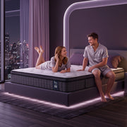 Darrahopens Furniture > Mattresses > Queen Mattress Levitex Queen Mattress 2 Rows Edge Support for Deep Sleep 5-Zone Ergonomic Pocket Spring Breathable Corrugated Sponge Medium Firm 30CM