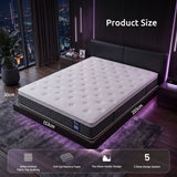 Darrahopens Furniture > Mattresses > Queen Mattress Levitex Queen Mattress Lumbar Support, 5-Zone Pocket Springs & 2-Row Hardened Edges for Deep Sleep, Cooling Gel Memory & Egg-Crate Foam In Australia - Darrahopens