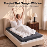 Darrahopens Furniture > Mattresses > Single Mattress Giselle 18cm Single Memory Foam Mattress Dual Feel Reversible Charcoal Foam In Australia - Darrahopens