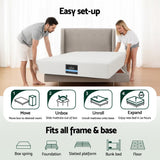 Darrahopens Furniture > Mattresses > Single Mattress Giselle 20cm Memory Foam Mattress Green Tea Single