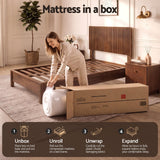 Darrahopens Furniture > Mattresses > Single Mattress Giselle 25cm Single Hybrid Mattress Soft Knitted Fabric Edge Support Gel Foam In Australia - Darrahopens