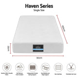 Darrahopens Furniture > Mattresses > Single Mattress Giselle 25cm Single Hybrid Mattress Soft Knitted Fabric Edge Support Gel Foam In Australia - Darrahopens