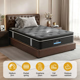 Darrahopens Furniture > Mattresses > Single Mattress Giselle Bedding 35cm Mattress Graphene Memory Foam Medium Firm Euro Top Mattresses Single