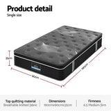 Darrahopens Furniture > Mattresses > Single Mattress Giselle Bedding 35cm Mattress Graphene Memory Foam Medium Firm Euro Top Mattresses Single