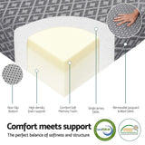 Darrahopens Furniture > Mattresses > Single Mattress Giselle Foldable Mattress Folding Sofa Bed Trifold Memory Foam Camping Cushion Mat