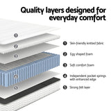 Darrahopens Furniture > Mattresses > Single Mattress Giselle Single Mattress 20cm with Reinforced Edge Support Egg-Crate Foam