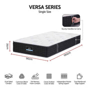 Darrahopens Furniture > Mattresses > Single Mattress Giselle Single Reversible Spring Mattress Cashmere Cover Gel Foam Firm 35cm In Australia - Darrahopens
