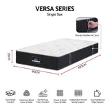 Darrahopens Furniture > Mattresses > Single Mattress Giselle Single Reversible Spring Mattress Cashmere Cover Gel Foam Firm 35cm In Australia - Darrahopens