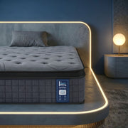 Darrahopens Furniture > Mattresses > Single Mattress Levitex 33 cm Mattress 8.0 Extra Firm 7-Zone Pocket Spring Mattress with Dual-Row Edge Support & Breathable Knit Cover Single