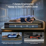 Darrahopens Furniture > Mattresses > Single Mattress Levitex 33 cm Mattress 8.0 Extra Firm 7-Zone Pocket Spring Mattress with Dual-Row Edge Support & Breathable Knit Cover Single
