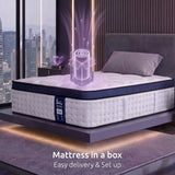 Darrahopens Furniture > Mattresses > Single Mattress Levitex 35CM Single Mattresses Gel Memory Foam and 7-Zone Ergonomic Pocket Spring, Anti-Roll Dual-Row Edge, Triple Cooling System for Hot Sleepers