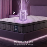 Darrahopens Furniture > Mattresses > Single Mattress Levitex Single Mattress 2 Rows Edge Support for Deep Sleep 5-Zone Ergonomic Pocket Spring Breathable Corrugated Sponge Medium Firm 30CM