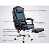 darrahopens Furniture > Office 8 Point Reclining Massage Chair - Black