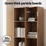 Darrahopens Furniture > Office Artiss Bookshelf Bookcase 4 Tiers LEOR Walnut