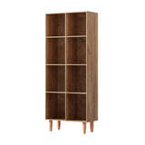 Darrahopens Furniture > Office Artiss Bookshelf Bookcase 4 Tiers LEOR Walnut
