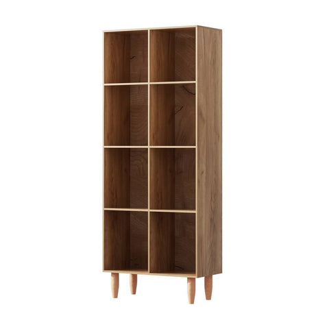 Darrahopens Furniture > Office Artiss Bookshelf Bookcase 4 Tiers LEOR Walnut