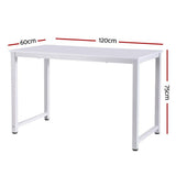 Darrahopens Furniture > Office Artiss Computer Desk Home Office Study Table White 120CM