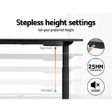 Darrahopens Furniture > Office Artiss Electric Standing Desk Height Adjustable Sit Stand Desks Black 140cm