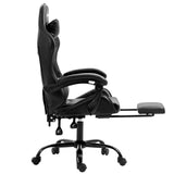 Darrahopens Furniture > Office Artiss Gaming Office Chair Executive Computer Leather Chairs Footrest Grey