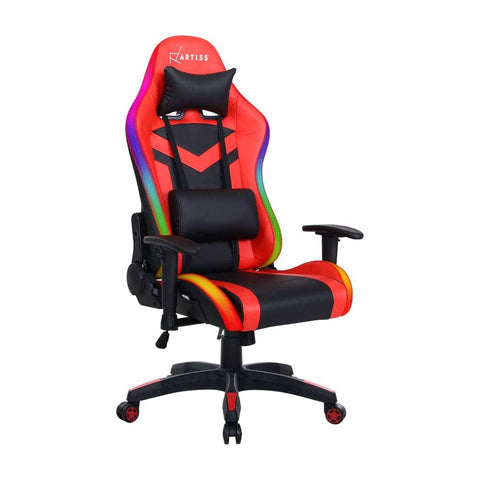 darrahopens Furniture > Office Artiss Gaming Office Chair RGB LED Lights Computer Desk Chair Home Work Chairs