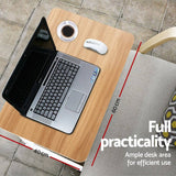 darrahopens Furniture > Office Artiss Laptop Table Desk Portable - Light Wood
