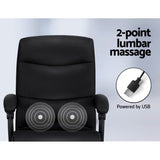 Darrahopens Furniture > Office Artiss Massage Office Chair Executive Computer Chairs PU Leather Recline Black
