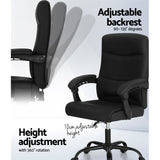 Darrahopens Furniture > Office Artiss Massage Office Chair Executive Computer Chairs PU Leather Recline Black