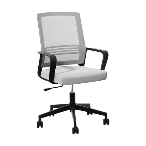 Darrahopens Furniture > Office Artiss Mesh Office Chair Computer Gaming Desk Chairs Work Study Mid Back Grey