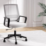 Darrahopens Furniture > Office Artiss Mesh Office Chair Computer Gaming Desk Chairs Work Study Mid Back Grey