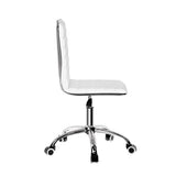 Darrahopens Furniture > Office Artiss Office Chair Computer Desk Gaming Chairs PU Leather Low Back White