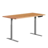 darrahopens Furniture > Office Artiss Standing Desk Adjustable Height Desk Dual Motor Electric Grey Frame Oak Desk Top 140cm