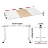 Darrahopens Furniture > Office Artiss Standing Desk Motorised Dual Motor 120CM