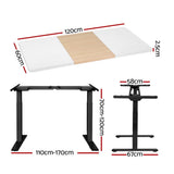 Darrahopens Furniture > Office Artiss Standing Desk Motorised Electric Dual Motor 120CM