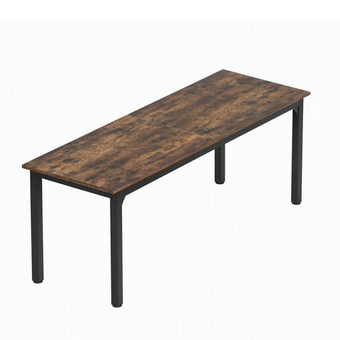 Darrahopens Furniture > Office > Desks Artiss Computer Desk 2 Person Double Workstation Study Table Rustic Brown 200cm In Australia - Darrahopens