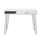Darrahopens Furniture > Office > Desks Artiss Computer Desk Drawer Cabinet Home Office Desks Workstation 100cm White