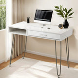 Darrahopens Furniture > Office > Desks Artiss Computer Desk Drawer Cabinet Home Office Desks Workstation 100cm White