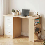Darrahopens Furniture > Office > Desks Artiss Computer Desk Drawer Shelf Oak White 120CM In Australia - Darrahopens