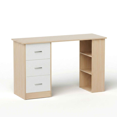 Darrahopens Furniture > Office > Desks Artiss Computer Desk Drawer Shelf Oak White 120CM In Australia - Darrahopens