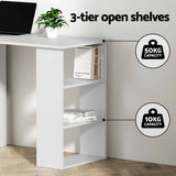 Darrahopens Furniture > Office > Desks Artiss Computer Desk & Ergonomic Office Chair Set 120cm Home Office Study Desk with 3 Drawers & 3 Shelves, Mesh Computer Chair with Flip-Up Armrests In Australia - Darrahopens